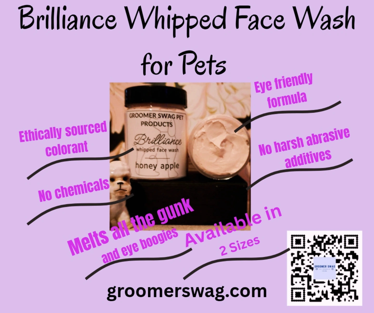 Brilliance Whipped Face Wash for Pets (16oz Container)