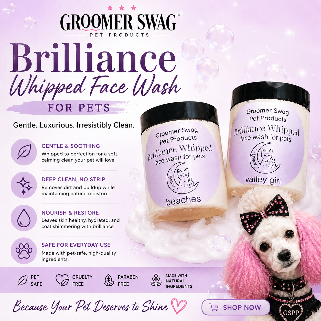 Brilliance Whipped Face Wash for Pets